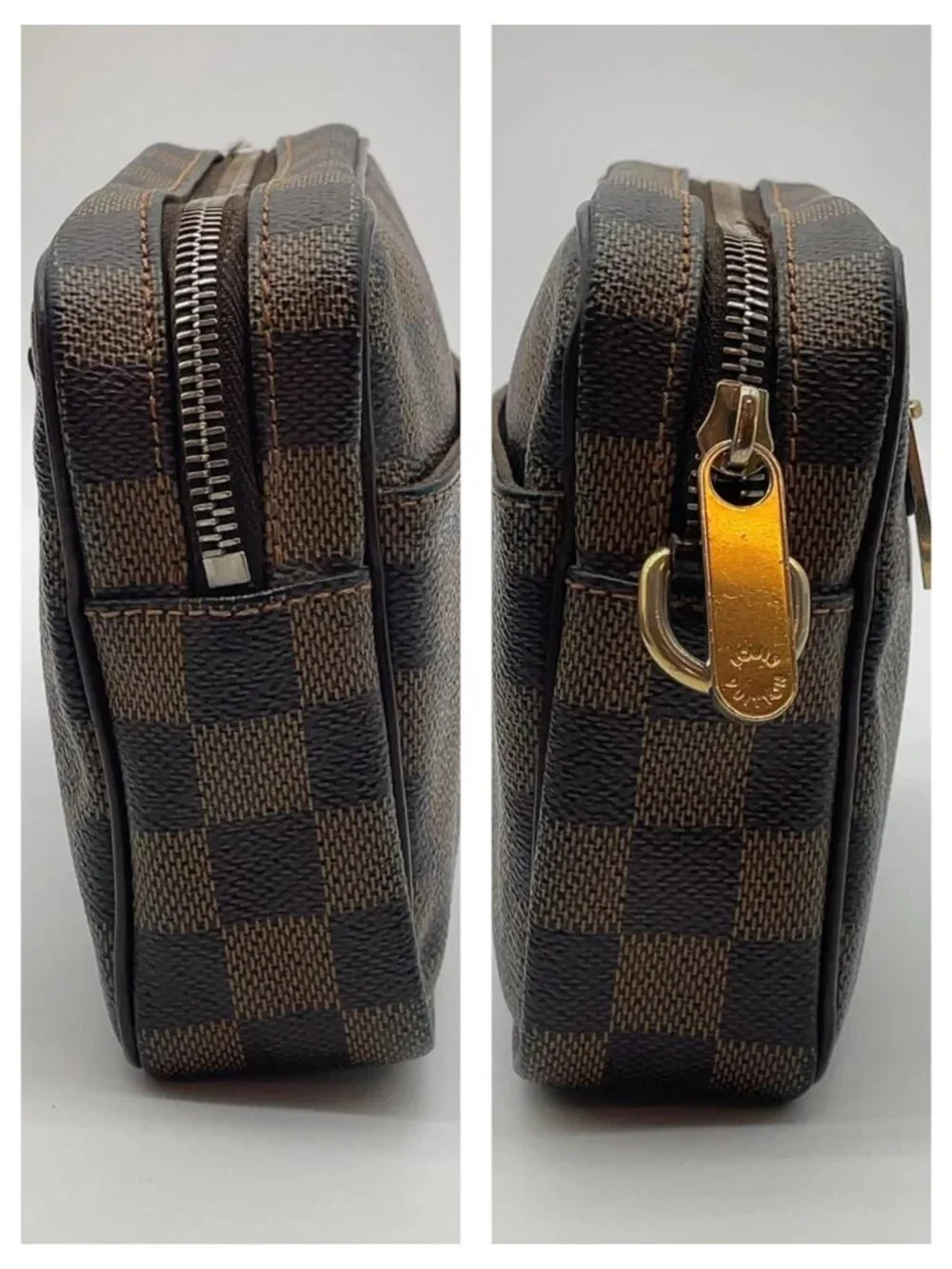 Authentic Louis Vuitton Pochette Billet Macao Damier Ebene Clutch Wristlet - Picture 5 of 16